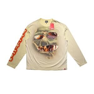 $375 T-crany double layered smile tee